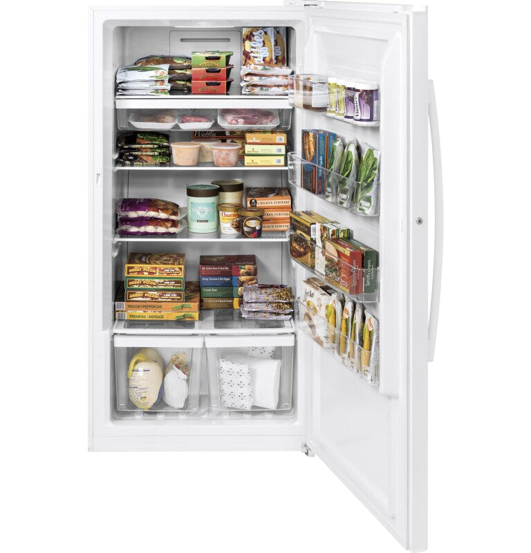 GE 17.3 Cu. Ft. Frost-Free Garage Ready Upright Freezer - White (FUF17DLRWW)