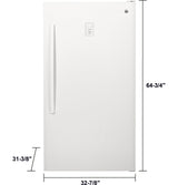 GE 17.3 Cu. Ft. Frost-Free Garage Ready Upright Freezer - White (FUF17DLRWW)