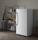GE 17.3 Cu. Ft. Frost-Free Garage Ready Upright Freezer - White (FUF17SMRWW)