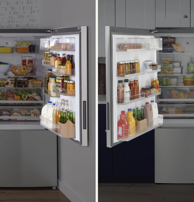 GE 17.7 Cu. Ft. Counter-Depth Bottom-Freezer Refrigerator - Gray (GBE17HYRFS)