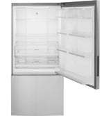 GE 17.7 Cu. Ft. Counter-Depth Bottom-Freezer Refrigerator - Gray (GBE17HYRFS)