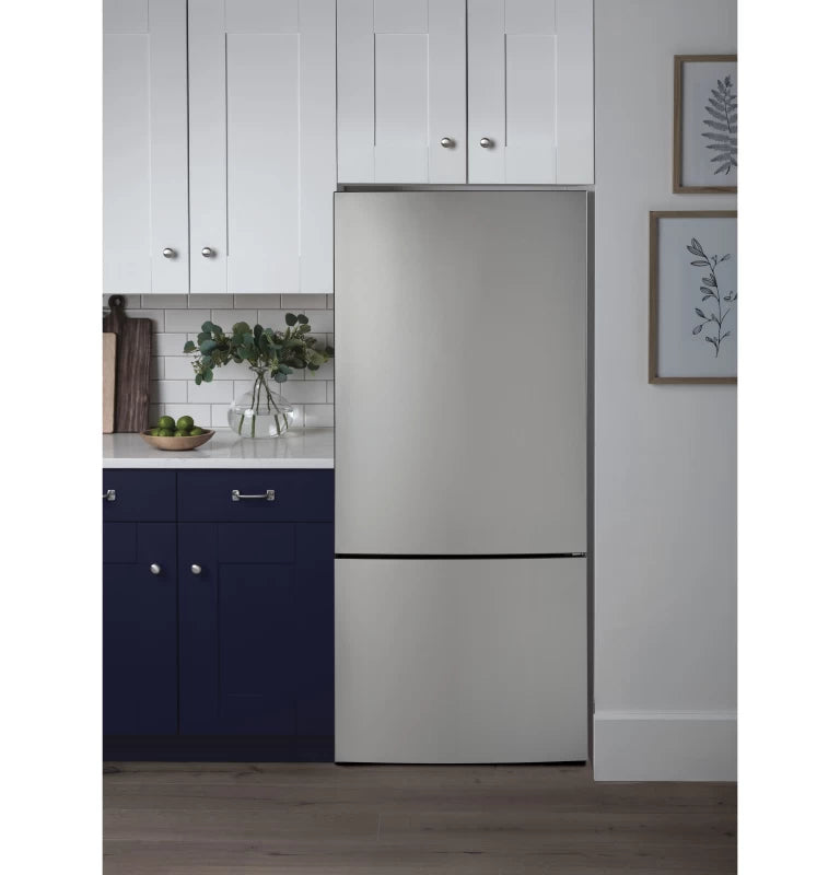 GE 17.7 Cu. Ft. Counter-Depth Bottom-Freezer Refrigerator - Gray (GBE17HYRFS)