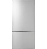 GE  17.7 Cu. Ft. Counter-Depth Bottom-Freezer Refrigerator - Fingerprint Resistant Stainless Steel (GBE17HYRFS)