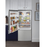 GE  17.7 Cu. Ft. Counter-Depth Bottom-Freezer Refrigerator - Fingerprint Resistant Stainless Steel (GBE17HYRFS)