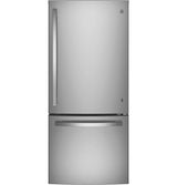 GE 20.9 Cu. Ft. Bottom-Freezer Refrigerator - Gray (GBE21DYKFS)