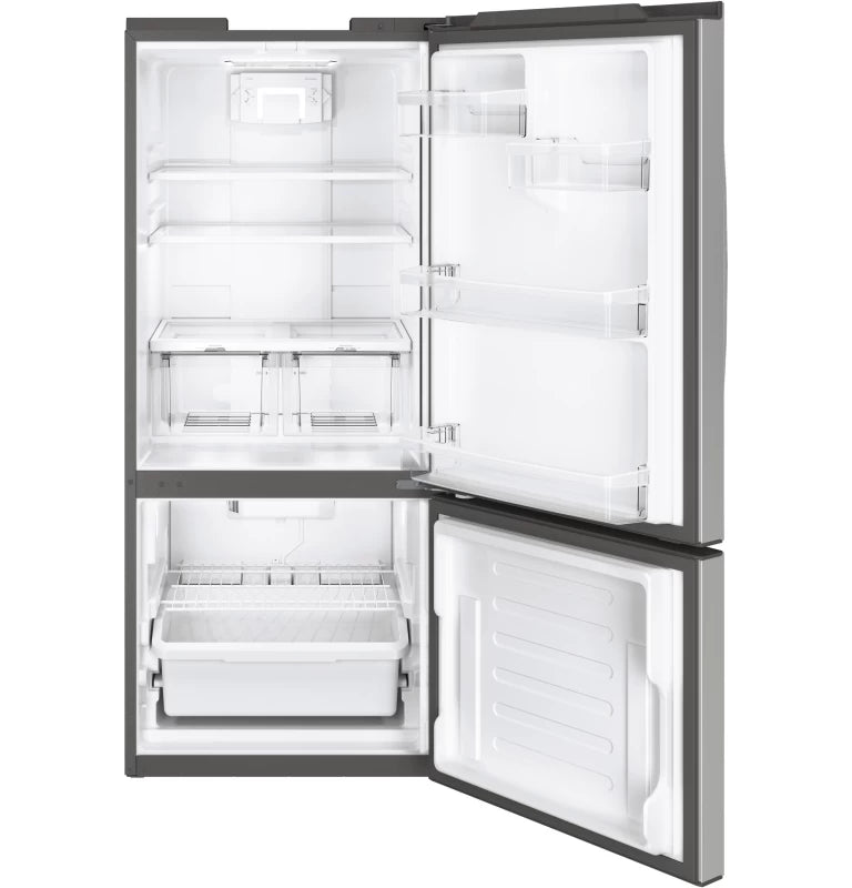 GE 20.9 Cu. Ft. Bottom-Freezer Refrigerator - Gray (GBE21DYKFS)
