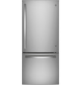 GE  20.9 Cu. Ft. Bottom-Freezer Refrigerator - Fingerprint Resistant Stainless Steel (GBE21DYKFS)