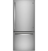 GE  20.9 Cu. Ft. Bottom-Freezer Refrigerator - Stainless Steel (GBE21DYKFS)