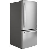 GE  20.9 Cu. Ft. Bottom-Freezer Refrigerator - Fingerprint Resistant Stainless Steel (GBE21DYKFS)