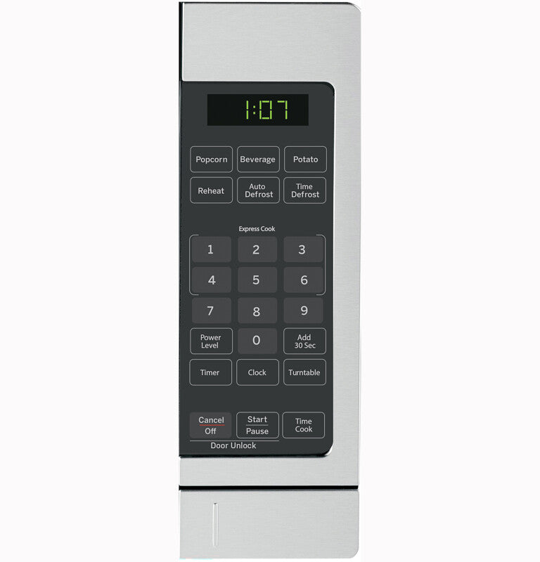 GE 0.7 Cu.Ft. Countertop Microwave Oven, 700W, convenience control, Under-cabinet installation with Hanging Kit - Stainless Steel (GCHK07N1WSS)