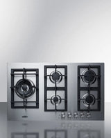SUMMIT 34" Wide 5-Burner Gas Cooktop In Stainless Steel - Stainless Steel (GCJ536SS)