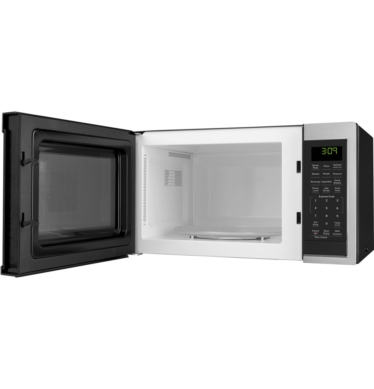 GE 0.9 Cu. Ft. Capacity Smart Countertop Microwave Oven with Scan-To-Cook Technology - Stainless Steel (GCST09U1WSS)