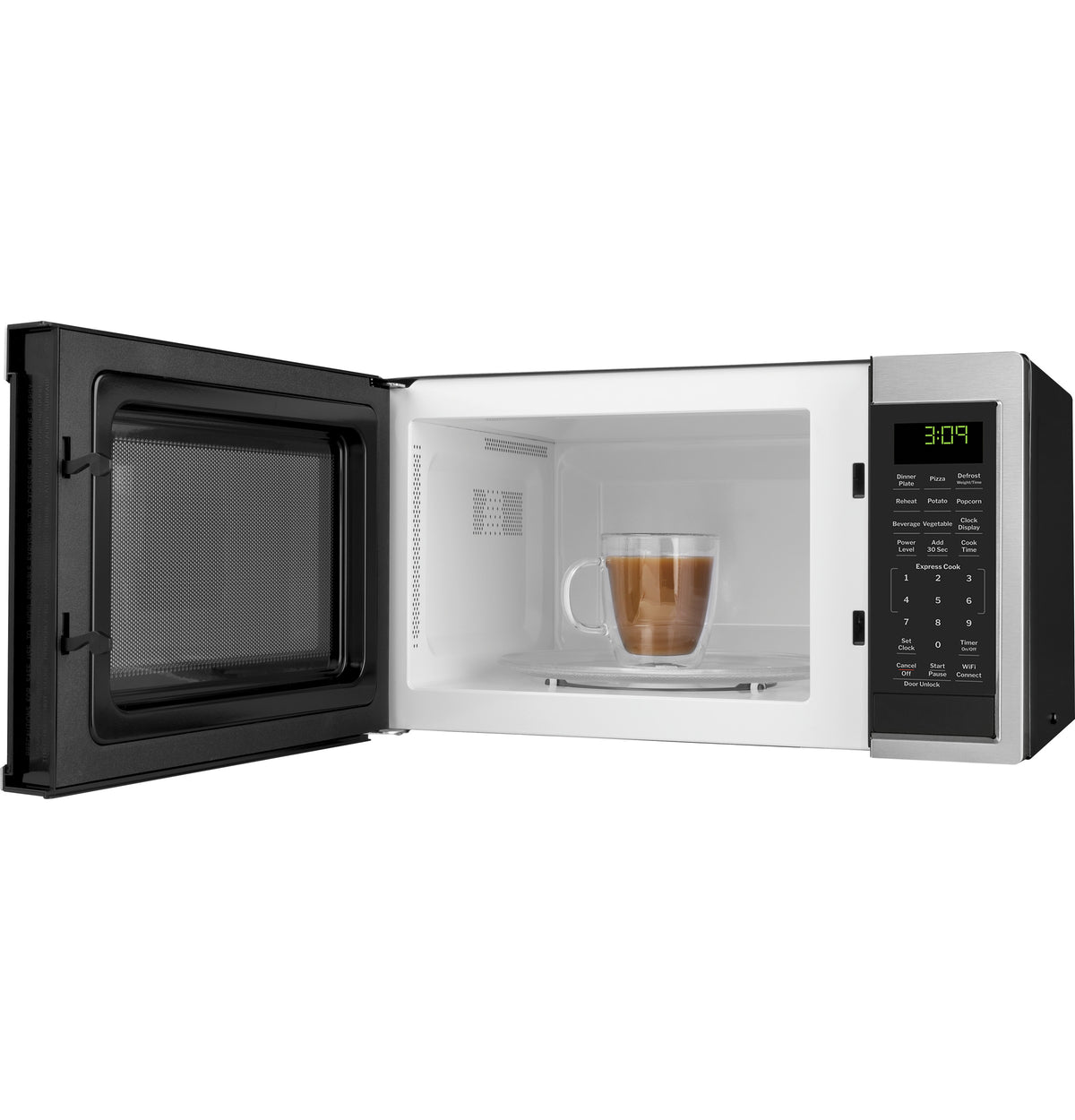 GE  0.9 Cu. Ft. Capacity Smart Countertop Microwave Oven with Scan-To-Cook Technology - Stainless Steel (GCST09U1WSS)