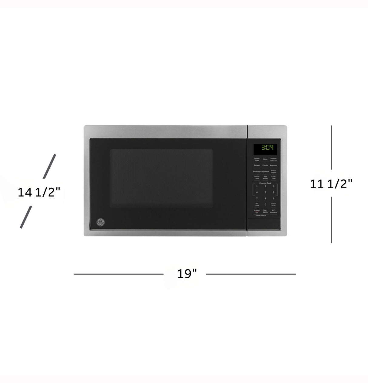 GE 0.9 Cu. Ft. Capacity Smart Countertop Microwave Oven with Scan-To-Cook Technology - Stainless Steel (GCST09U1WSS)