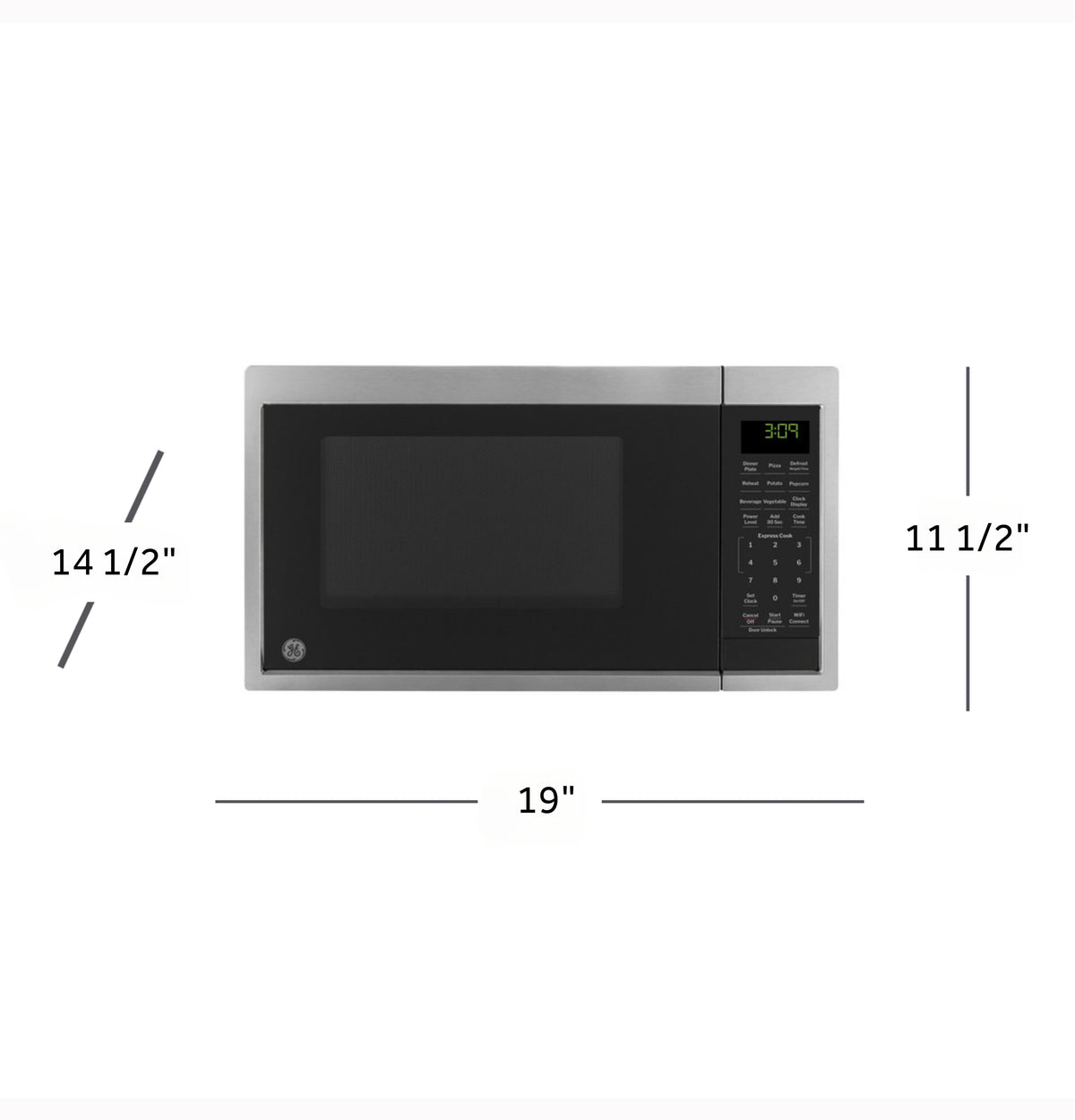 GE  0.9 Cu. Ft. Capacity Smart Countertop Microwave Oven with Scan-To-Cook Technology - Stainless Steel (GCST09U1WSS)