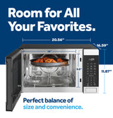GE  1.0 Cu. Ft. Capacity Countertop Convection Microwave Oven with Air Fry - Stainless Steel (GCST10A1WSS)