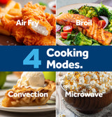 GE 1.0 Cu. Ft. Capacity Countertop Convection Microwave Oven with Air Fry - Stainless Steel (GCST10A1WSS)