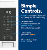 GE 1.0 Cu. Ft. Capacity Countertop Convection Microwave Oven with Air Fry - Stainless Steel (GCST10A1WSS)