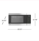 GE 1.0 Cu. Ft. Capacity Countertop Convection Microwave Oven with Air Fry - Stainless Steel (GCST10A1WSS)