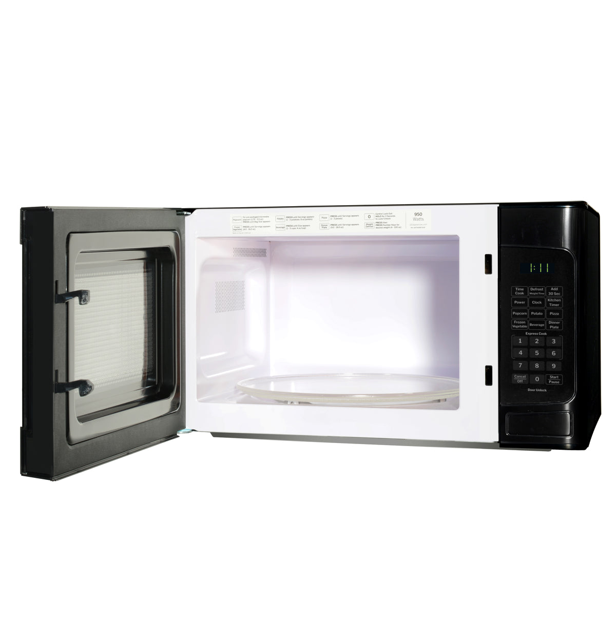 GE  1.1 Cu. Ft. Capacity Countertop Microwave Oven - Black (GCST11N1WBB)
