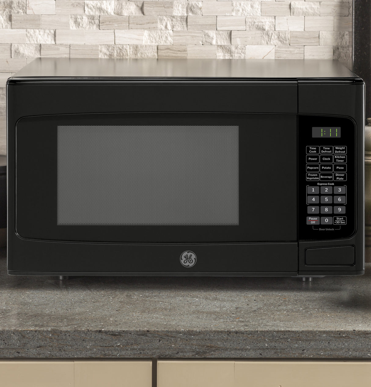 GE  1.1 Cu. Ft. Capacity Countertop Microwave Oven - Black (GCST11N1WBB)
