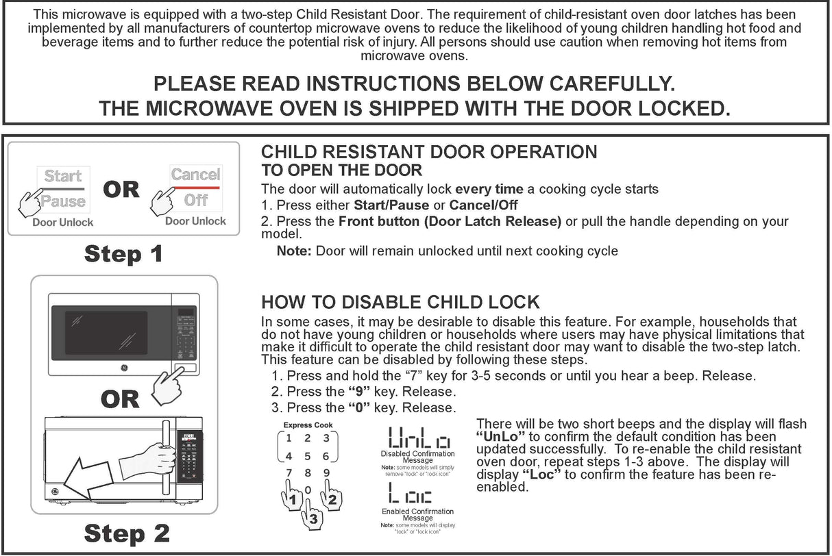 GE  1.1 Cu. Ft. Capacity Countertop Microwave Oven - Black (GCST11N1WBB)
