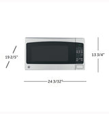 GE  2.0 Cu. Ft. Capacity Countertop Microwave Oven - Stainless Steel/Black (GCST20S1WSS)