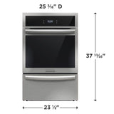 Frigidaire Gallery  24" Single Gas Wall Oven with Air Fry - Black (GCWG2438AB)