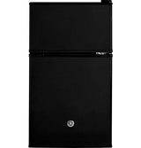 GE Double-Door Compact Refrigerator - Black (GDE03GGKBB)