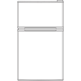 GE Double-Door Compact Refrigerator - Black (GDE03GGKBB)