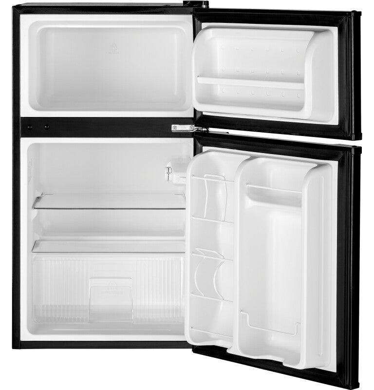GE  Double-Door Compact Refrigerator - Black (GDE03GGKBB)
