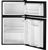 GE  Double-Door Compact Refrigerator - Black (GDE03GGKBB)