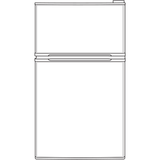 GE Double-Door Compact Refrigerator - Black (GDE03GLKLB)