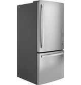 GE 21.0 Cu. Ft. Bottom-Freezer Refrigerator - Gray (GDE21EYKFS)