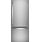 GE  21.0 Cu. Ft. Bottom-Freezer Refrigerator - Fingerprint Resistant Stainless Steel (GDE21EYKFS)