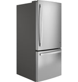 GE  21.0 Cu. Ft. Bottom-Freezer Refrigerator - Fingerprint Resistant Stainless Steel (GDE21EYKFS)