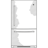 GE  24.8 Cu. Ft. Bottom-Freezer Drawer Refrigerator - Fingerprint Resistant Stainless Steel (GDE25EYKFS)
