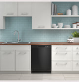GE  Dishwasher with Front Controls - Black (GDF450PGRBB)
