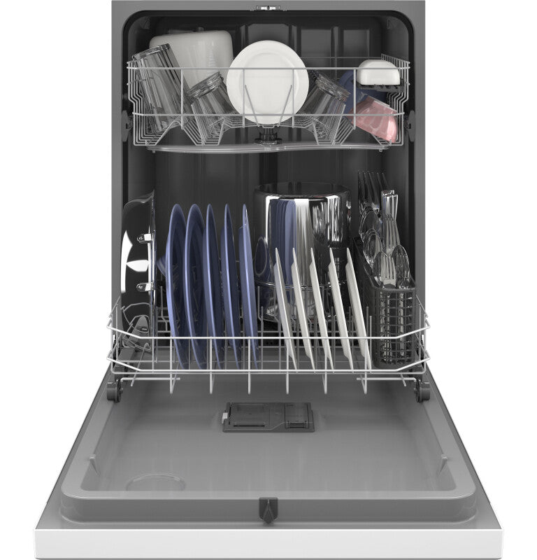 GE  Dishwasher with Front Controls - White (GDF535PGRWW)