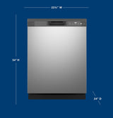 GE  Dishwasher with Front Controls - Stainless Steel (GDF535PSRSS)