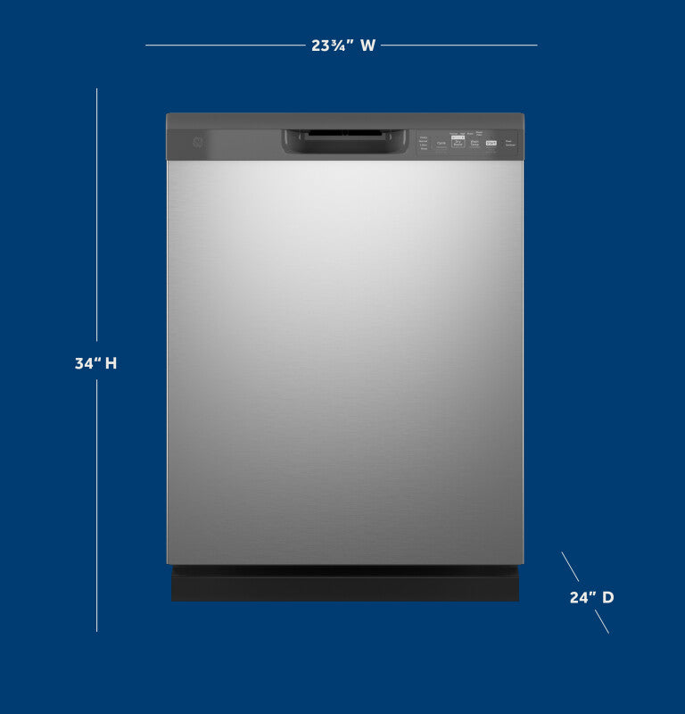 GE  Dishwasher with Front Controls - Stainless Steel (GDF535PSRSS)