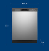 GE Dishwasher with Front Controls - Stainless Steel (GDF535PSRSS)