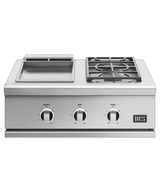 DCS  30" Series 9 Double Side Burner/ Griddle, Natural Gas - Stainless Steel (GDSBE1302N)