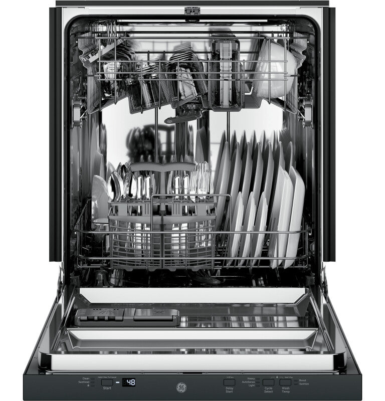 GE  ADA Compliant Stainless Steel Interior Dishwasher with Sanitize Cycle - Black (GDT225SGLBB)