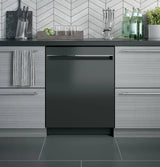 GE ADA Compliant Stainless Steel Interior Dishwasher with Sanitize Cycle - Black (GDT225SGLBB)