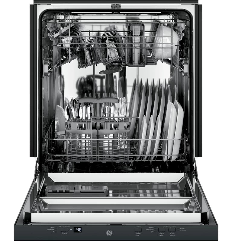 GE ADA Compliant Stainless Steel Interior Dishwasher with Sanitize Cycle - Black (GDT225SGLBB)