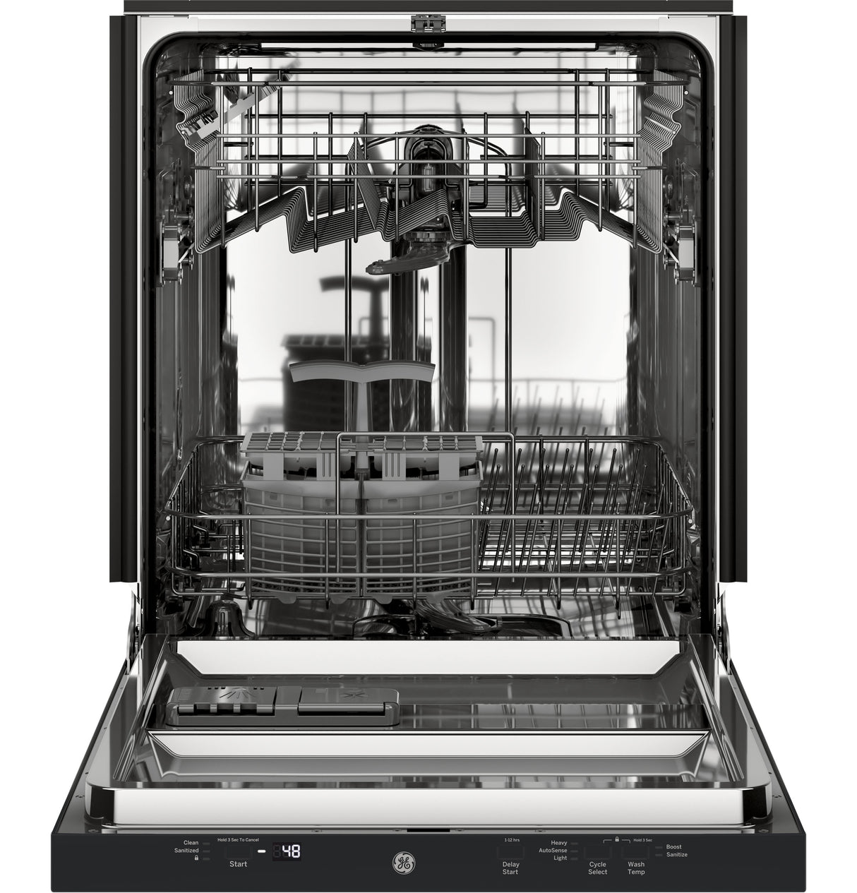 GE  ADA Compliant Stainless Steel Interior Dishwasher with Sanitize Cycle - Black (GDT226SGLBB)