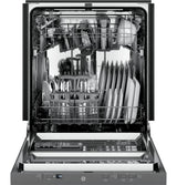 GE ADA Compliant Stainless Steel Interior Dishwasher with Sanitize Cycle - Custom Panels (GDT226SILII)