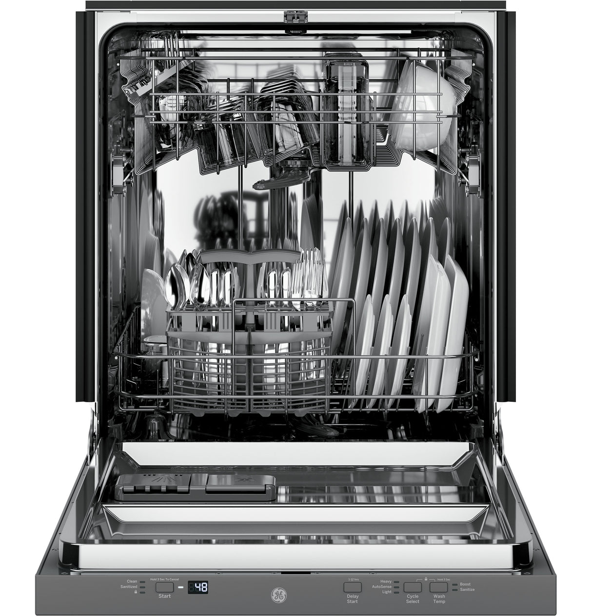 GE  ADA Compliant Stainless Steel Interior Panel-Ready Dishwasher with Sanitize Cycle - Custom Panel and Handle Required (GDT226SILII)