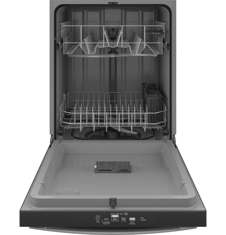 GE Top Control with Plastic Interior Dishwasher with Sanitize Cycle & Dry Boost - Silver (GDT535PSRSS)
